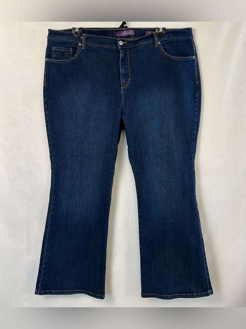 Gloria Vanderbilt Women Size 22W Short Amanda Bootcut Jeans Blue Denim Stretch